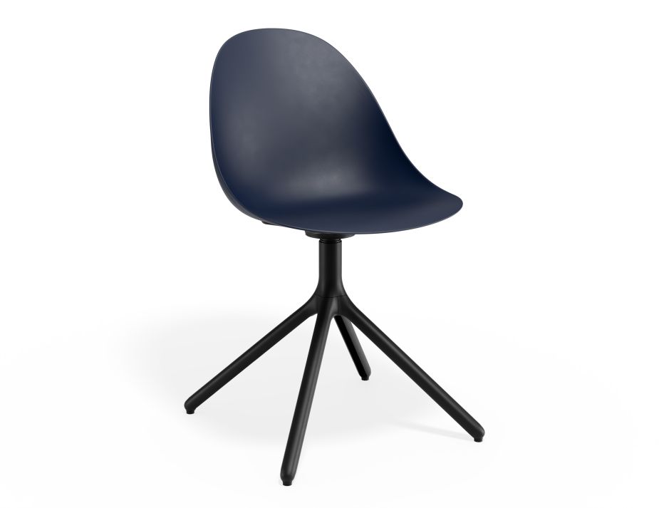 P 1 Pebble Chair Navyseat Swivelbase