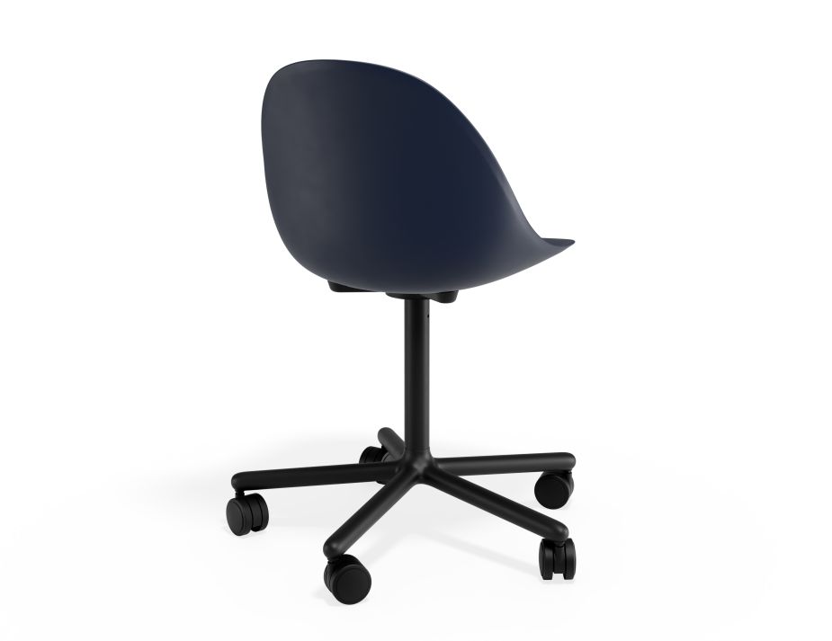 P 2 Pebble Chair Navyseat Swivelcastors