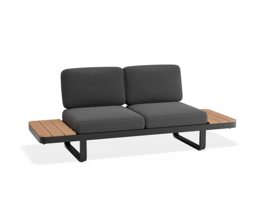 Delmar Config B - Outdoor - Charcoal - Granite Grey Cushions