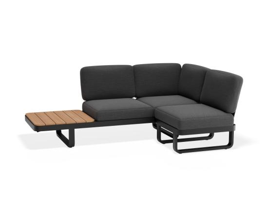 Delmar Config D - Outdoor - Charcoal - Granite Grey Cushions
