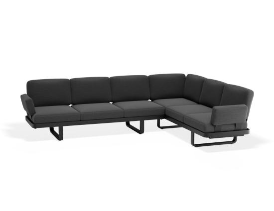 Delmar Config E - Outdoor - Charcoal - Granite Grey Cushions