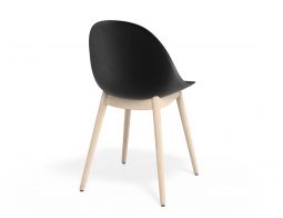 P 2 Pebble Chair Blackseat Beechbase