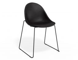 P 1 Pebble Chair Blackpuseat Sledblack