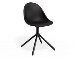 P 1 Pebble Chair Blackpuseat Swivelbase