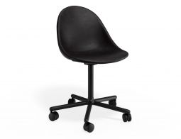 P 1 Pebble Chair Blackpuseat Swivelcastors