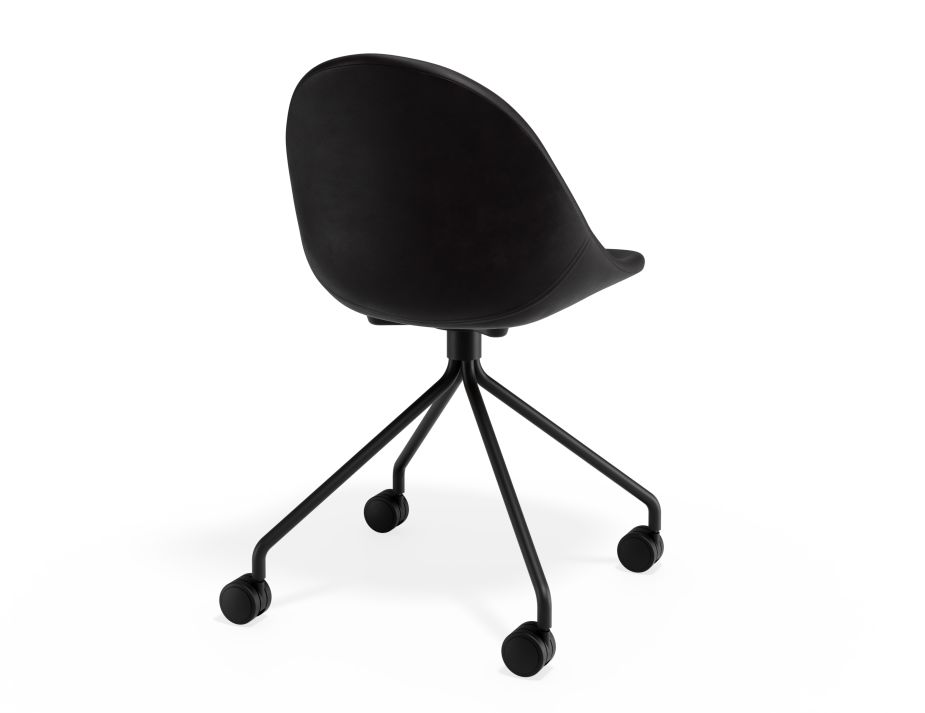 P 2 Pebble Chair Blackpuseat Pyramidcastors
