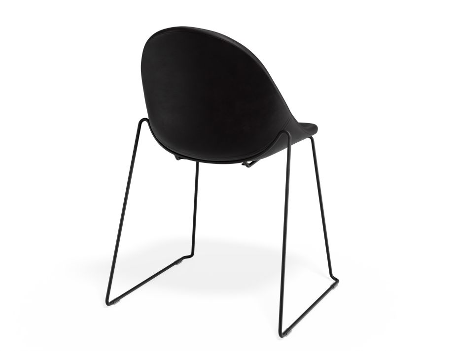 P 2 Pebble Chair Blackpuseat Sledblack