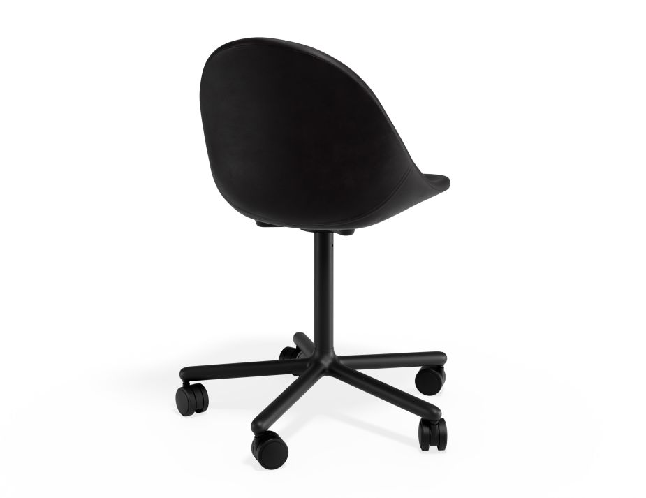 P 2 Pebble Chair Blackpuseat Swivelcastors
