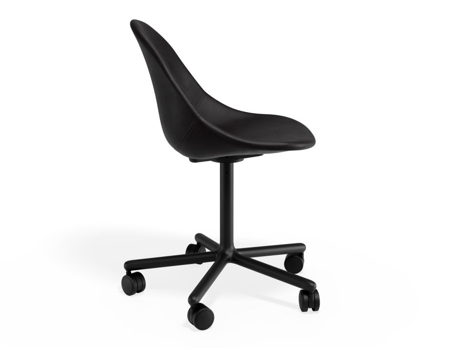 P 3 Pebble Chair Blackpuseat Swivelcastors