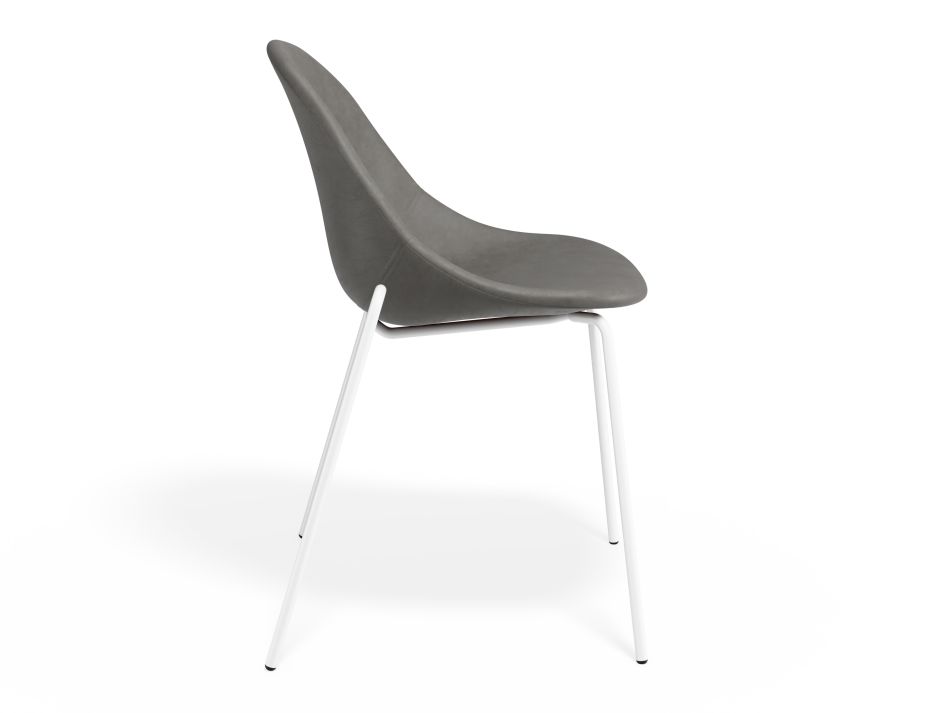 P 3 Pebble Chair Greypuseat 4postwhite