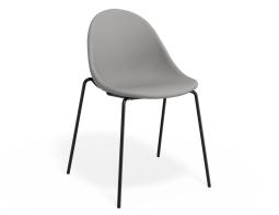 P 1 Pebble Chair Cloudgreyfabricseat 4postblack