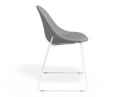 P 3 Pebble Chair Cloudgreyfabricseat Sledwhite