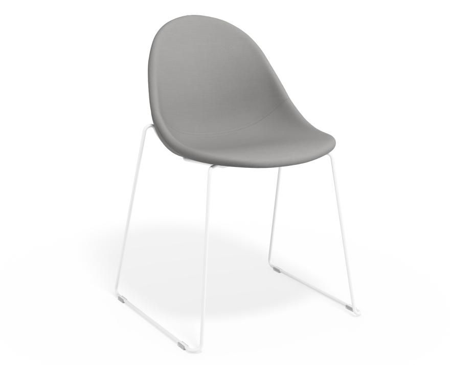 P 1 Pebble Chair Cloudgreyfabricseat Sledwhite