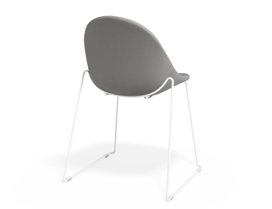 P 2 Pebble Chair Cloudgreyfabricseat Sledwhite