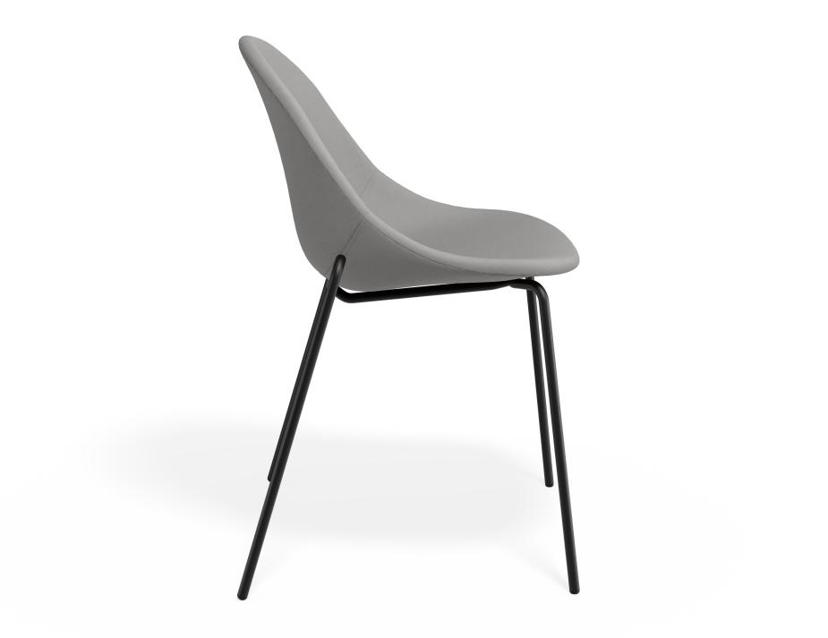 P 3 Pebble Chair Cloudgreyfabricseat 4postblack