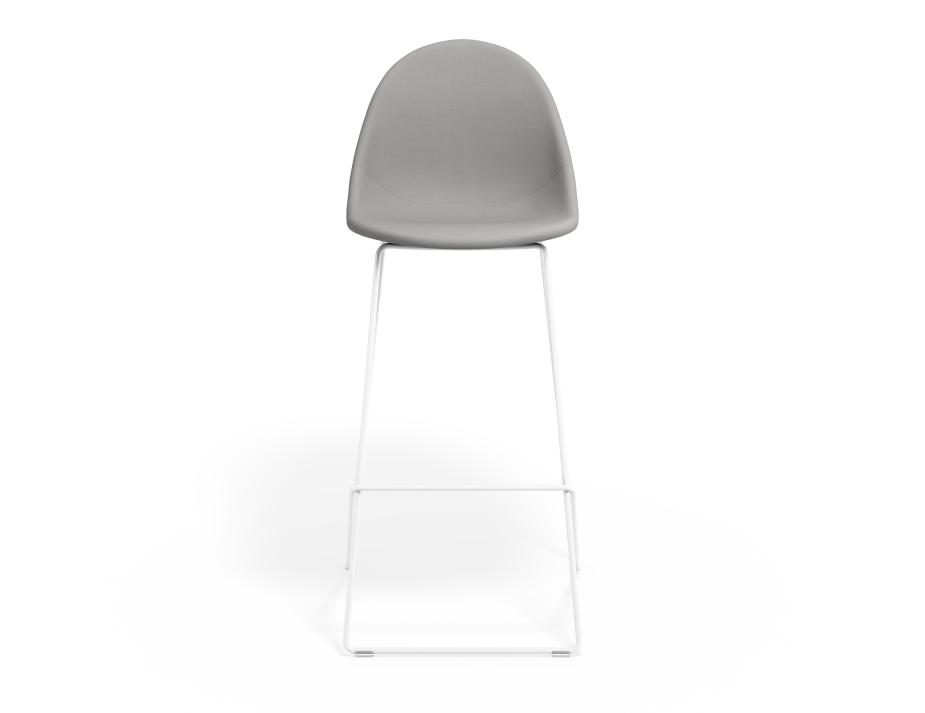 P 4 Pebble Barstool Cloudgreyfabricseat Whiteframe