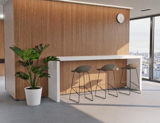 Pop Stool - Black Frame and Fabric Grey Seat
