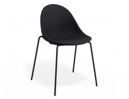 P 1 Pebble Chair Anthracitefabricseat 4postblack