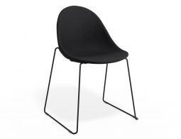 P 1 Pebble Chair Anthracitefabricseat Sledblack