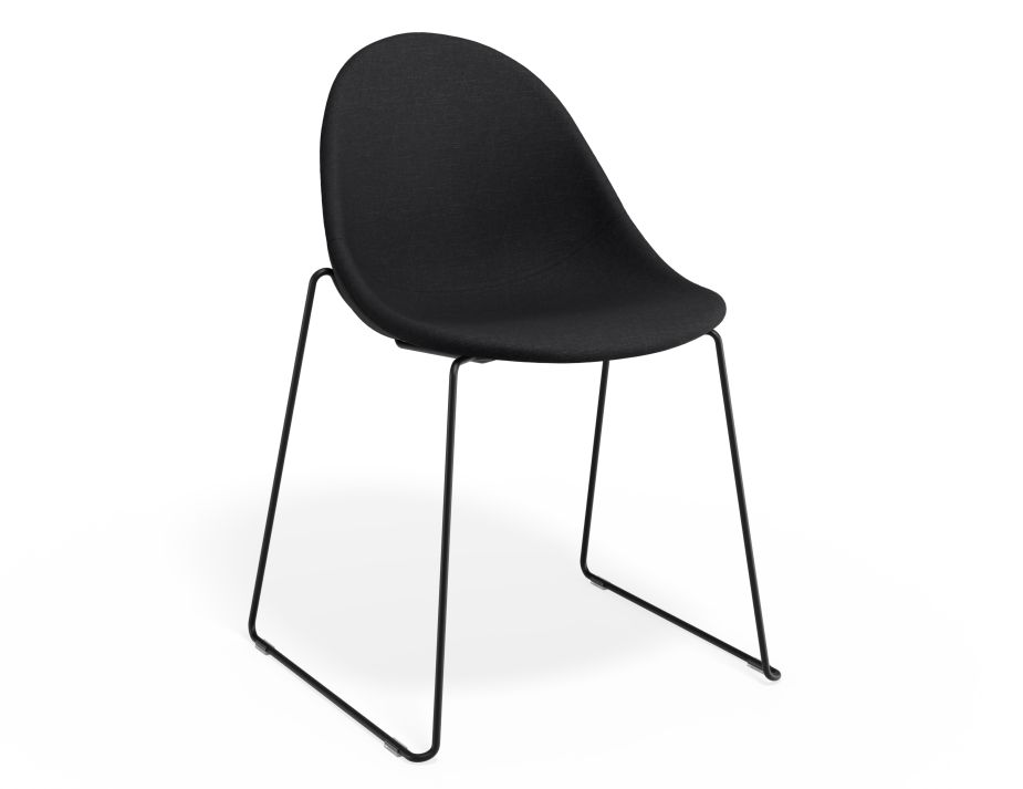 P 1 Pebble Chair Anthracitefabricseat Sledblack