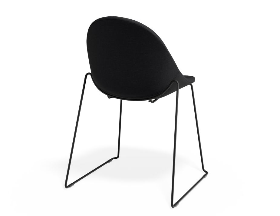 P 2 Pebble Chair Anthracitefabricseat Sledblack