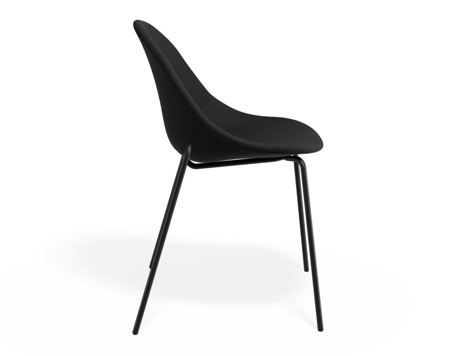 P 3 Pebble Chair Anthracitefabricseat 4postblack