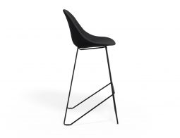P 3 Pebble Barstool Anthracitefabricseat Blackframe