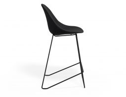 P 3 Pebble Kitchenstool Anthracitefabricseat Blackframe