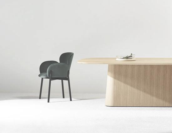 P.O.V. Table 465 Rectangle (Heavily Rounded Corners) - European Oak - By TON
