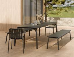 L 3 Roku Diningtable 240 Bench Charcoal Residential