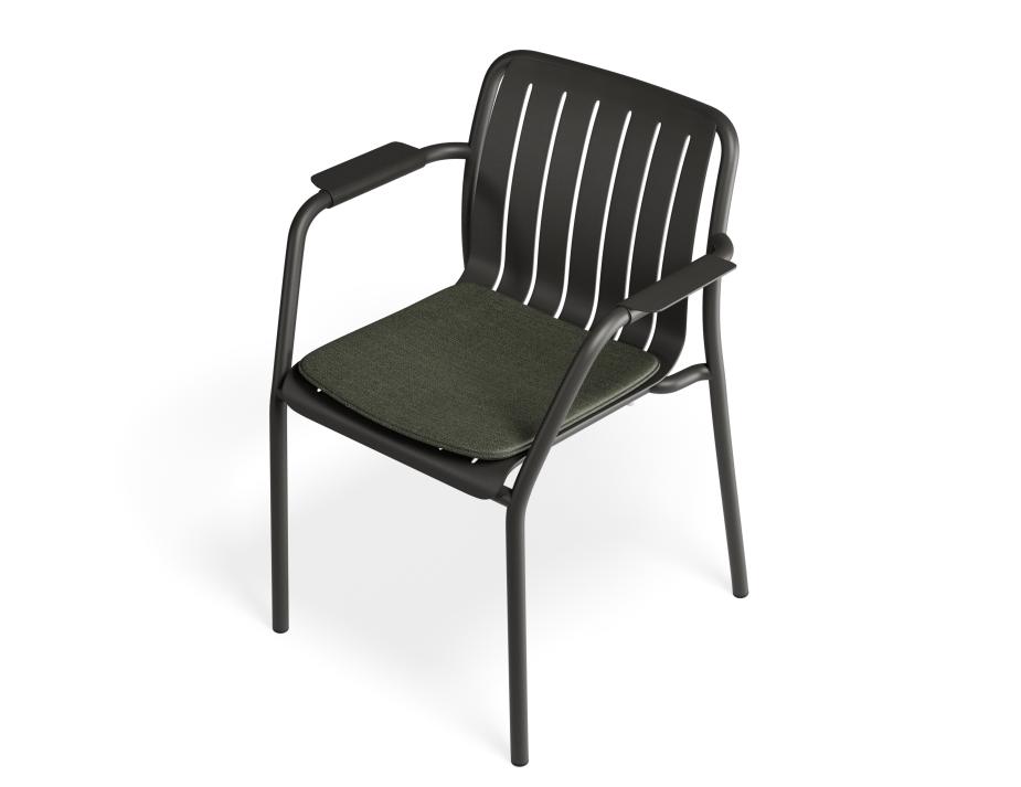 P 5 Roku Armchair Charcoal Greenpad1