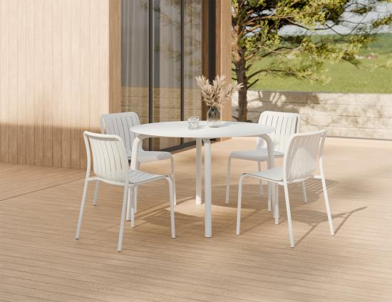 Roku Dining Chair - Outdoor - White