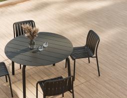 L 2 Roku Diningtable 120d Chair Charcoal Residential