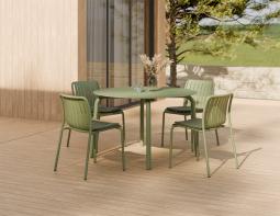 L 3 Roku Diningtable 120d Chair Pad Green Green Residential