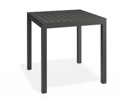 Halki Table Matt Charcoal Aluminium 77cm x 77xm