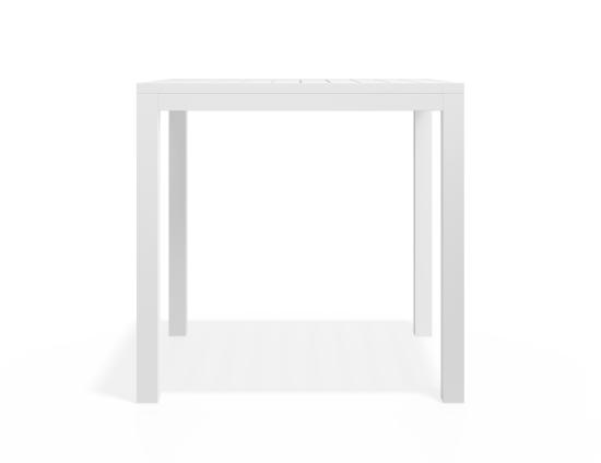 Halki Table Matt White Aluminium 77cm x 77cm