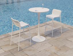 Roku BarStool White Minori Table