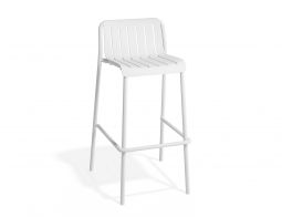 Roku Bar Stool - Outdoor - White