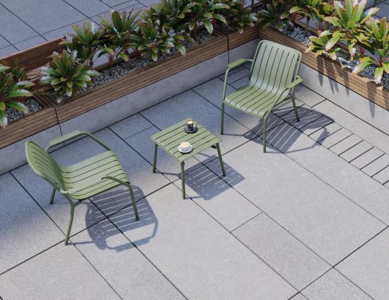 Roku Low Stool Footrest - Outdoor - Eucalyptus Green