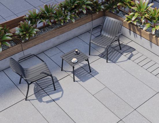 Roku Low Stool Footrest - Outdoor - Charcoal
