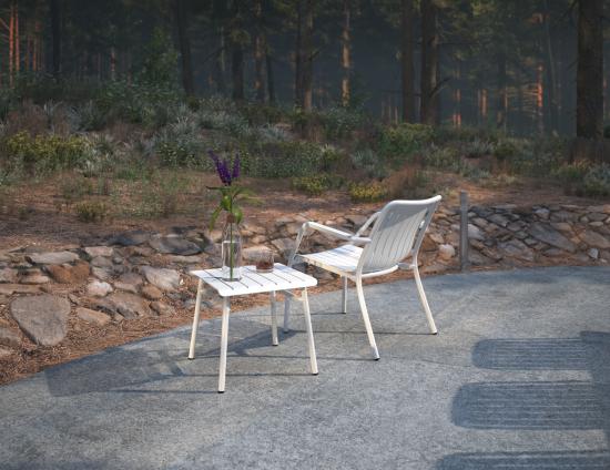 Roku Low Stool Footrest - Outdoor - White