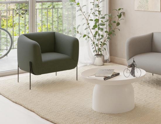 Belle Lounge Chair - Kelp Green