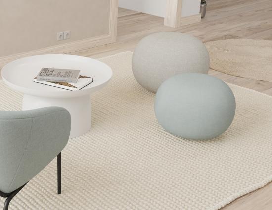 Ronde Pouf in Sky Blue - Small