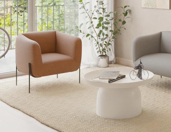 Belle Lounge Chair - Terracotta Rust