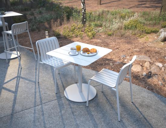 Roku Cafe Table - Outdoor - White