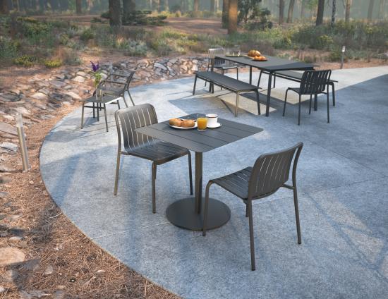 Roku Cafe Table - Outdoor - Charcoal
