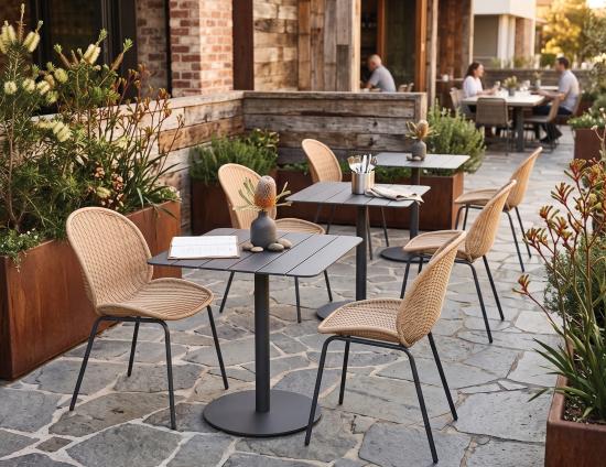 Roku Cafe Table - Outdoor - Charcoal