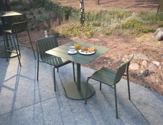 Roku Cafe Table - Outdoor - Eucalyptus Green