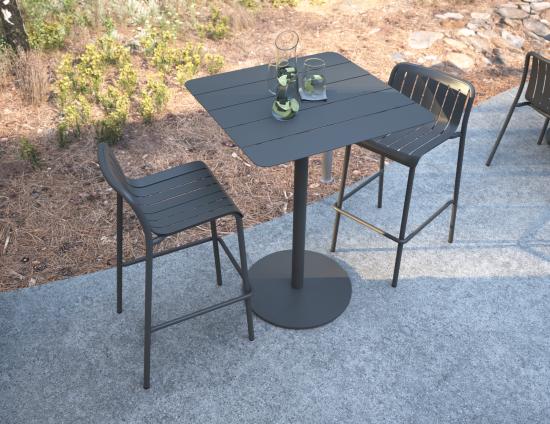 Roku High Bar Table - Outdoor - Charcoal