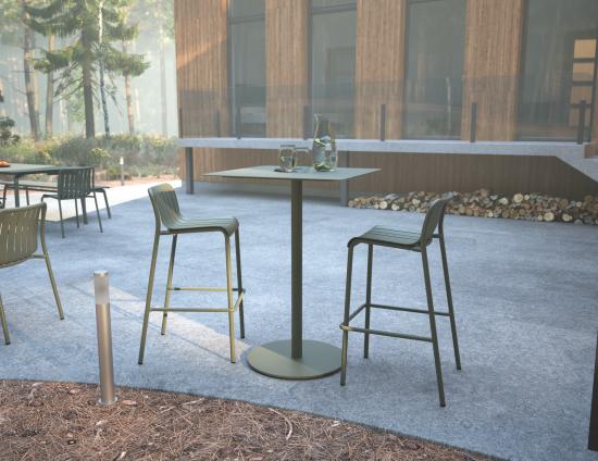 Roku High Bar Table - Outdoor - Eucalyptus Green